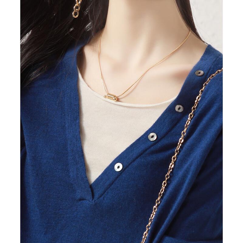 Firstview Women's Fashion V-Neck Knitted Sweater