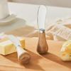 Butter- und Käsemesserset aus Edelstahl und Holzgriff