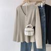 Fashion Autumn Winter Long Sleeve Knitted Sweater Women Pullovers Casual V-Neck Black Knit Women Sweater Pullover Tops JJ58