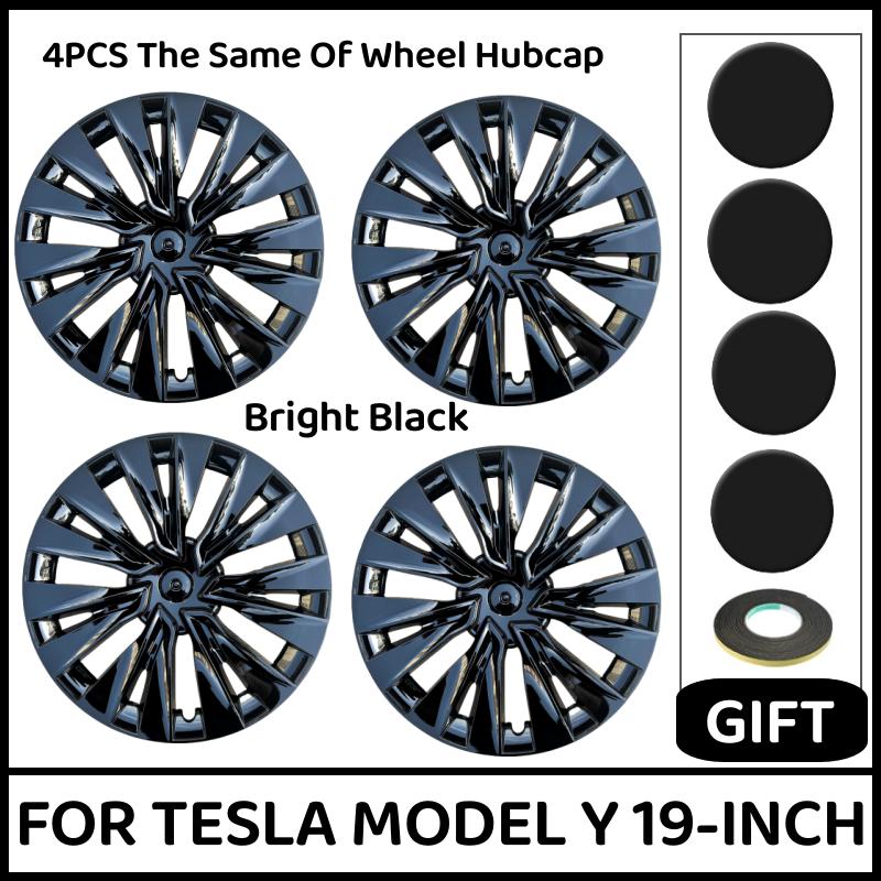 4PCS Wheel Hubcaps 19 Inch Wheel Cover Performance Replacement Wheel Cap Full Rim Cover Accessories For Tesla Model Y 2018-2024