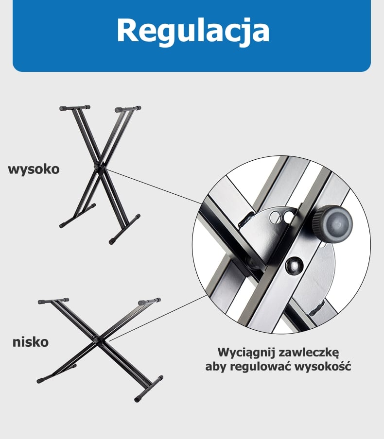 Ssq ks2 - podwójny statyw klawiszowy