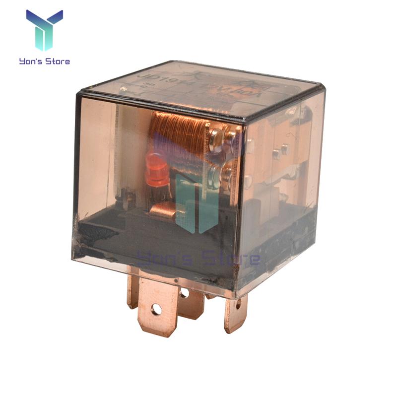 Waterproof Automotive Relay DC 12V 24V 80A 100A 4Pin 5Pin SPDT Switch Car Control Device Car Relays High Capacity Switching Relays 5