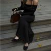Off Shoulder Casual Dress Knitwear Maxi Dress Female Slim Elegant Fashion Autumn 2025 Ribbed Knit Dress For Women Long Dress