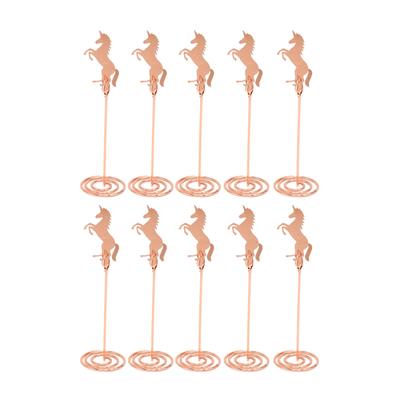 10pcs Table Number Holders Innovative Cute Electroplating Metal Place Card Holders for Weddings Parties Banquets Baby