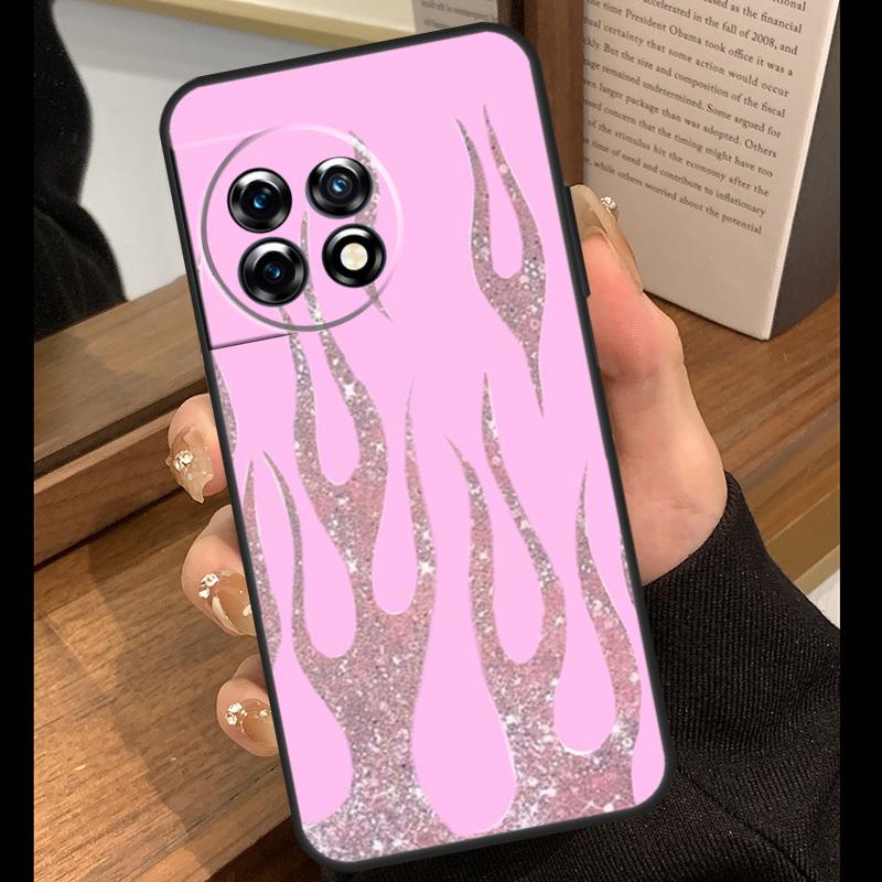 Purple Flames Fire Print Case For OnePlus 13T 10T 15R 10R 12R 13R 13 12 11 9 10 Pro Nord CE 5 2 3 4 Lite N20 N30 Cover