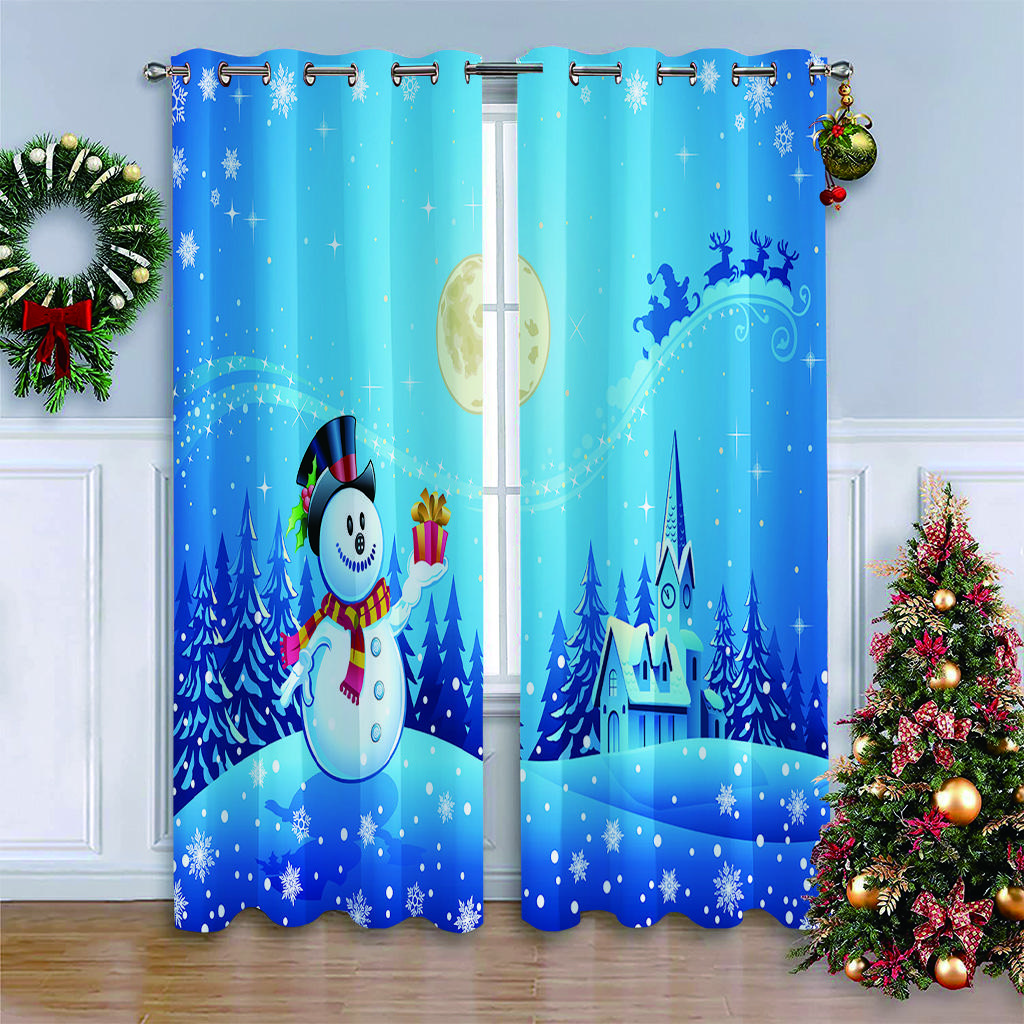 Kjøp Tegneserie Julenissen Juletre Rød Grønn Vindusgardiner For Barnerom  Stue Hjemmedekor Navidad Natal Nyttår | Joom Norge, image size:1024x1024