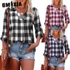 Women's Fashion Casual 3/4 Sleeve V Neck Blouses & Shirts