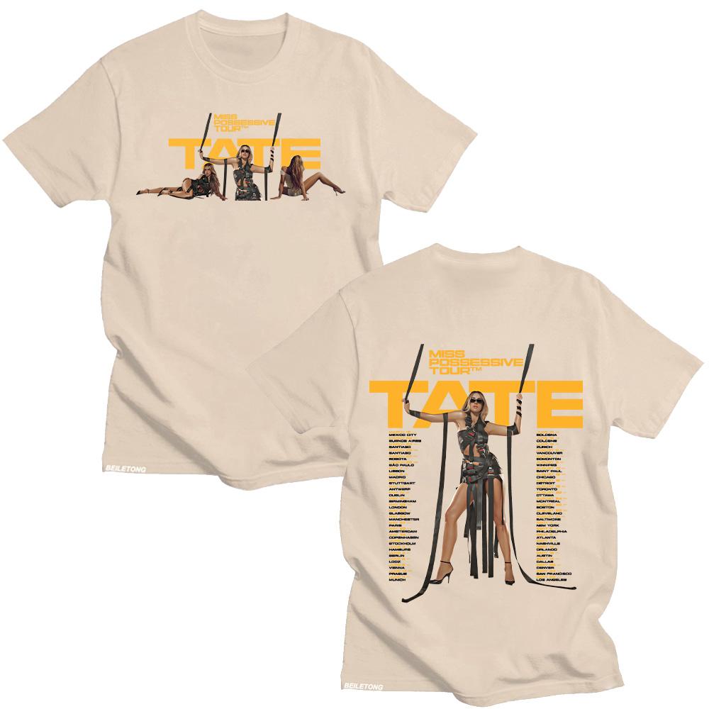 Tate McRae Miss Possessive Tour 2025 T-Shirts Unisex Harajuku O-Neck Short Sleeve TShirts Cotton Casual Tee Fashion Creative Top