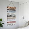 Wooden Wall Sign Wooden Plaque Rustic Inspirational Wall Art Decor Wooden Hanging Plaque Positive Quote Sign for Office Bedroom