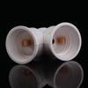 E27 Lamp Head Changed From Two Lamp Holders White Fireproof Light Base Lamp Socket Bulb Holder R2Q1