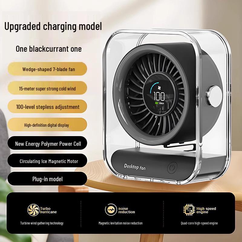 Silent USB Charging Office Desktop Fan - Wind Power 2025 Model