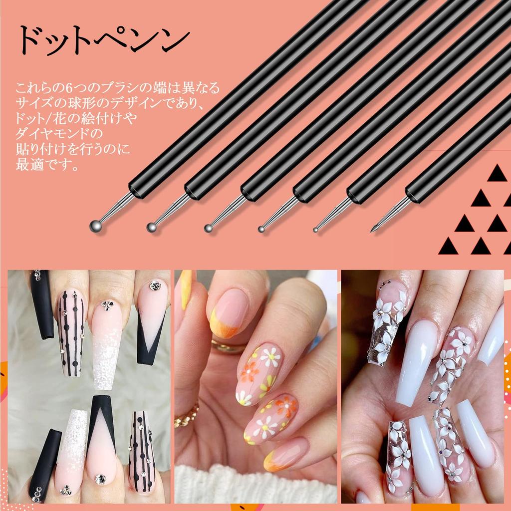 Saviland Gel Nail Brush Nail Brush Gel Nail Painting Nail Design Nail Art High Quality Dot Nail Brush Nail Art Brush Set of 6 Set, Set, Brush, Brush,