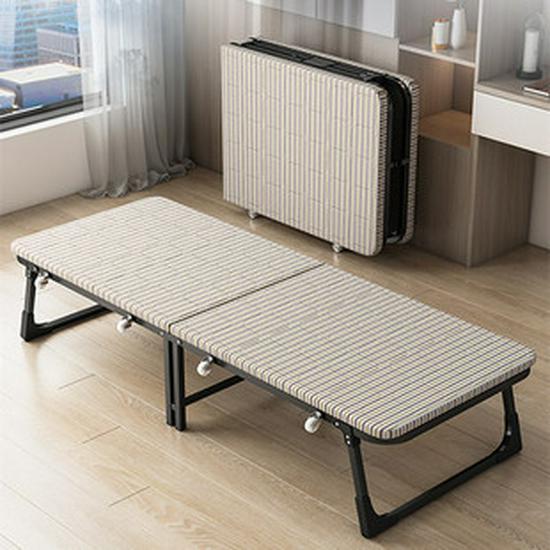 1.2m Multi-functional Folding Nap Bed with Hardboard & Iron Frame