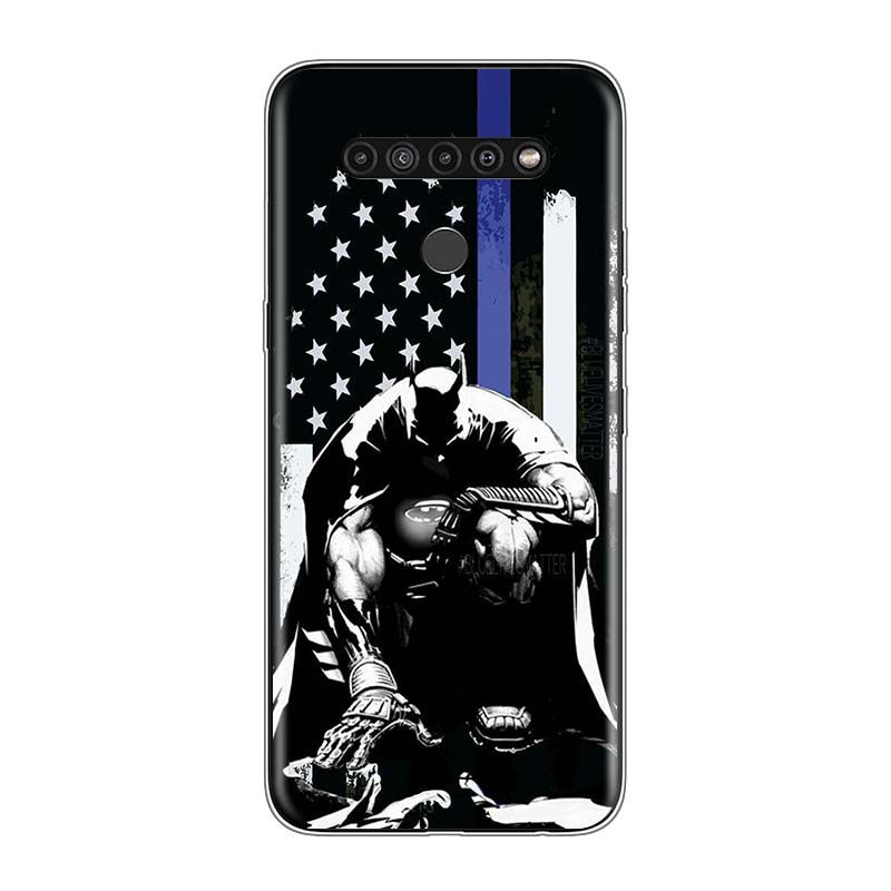 Thin Blue Line American Flag For LG V60 V50S V50 G8X G8S G8 G7 ThinQ 5G K61 K51S K41S K30 K20 Q60 Q9 Soft Phone Case