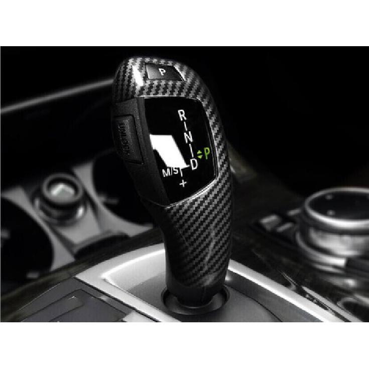 Carbon Fiber Gear Shift Knob Shifter Lever Trim 1PCS For BMW X3 F25 X4 2011-2017
