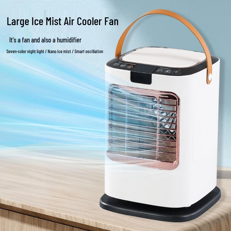 Second Generation Portable Mini Cooling & Humidifying Fan with Negative Ion Desktop Feature