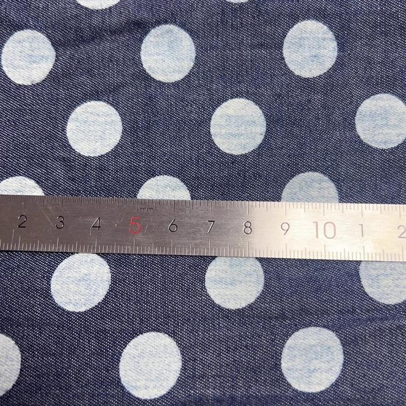 100x150cm Thin Style Washed Printed Fabric Pure Cotton Denim Fabric Summer Clothing Pants Short Dress DIY Clothing Shirt Fabric