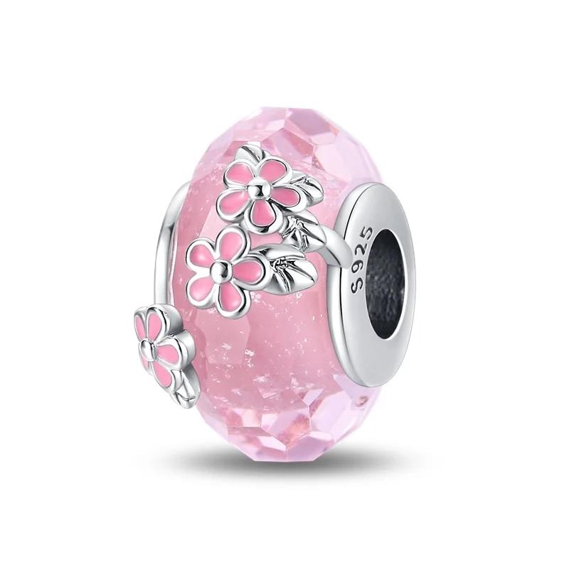 Copper Murano Glass Charms Fit Original Bracelets Round Murano Glass Charms Beads Diy Women Jewelry Gifts For Women