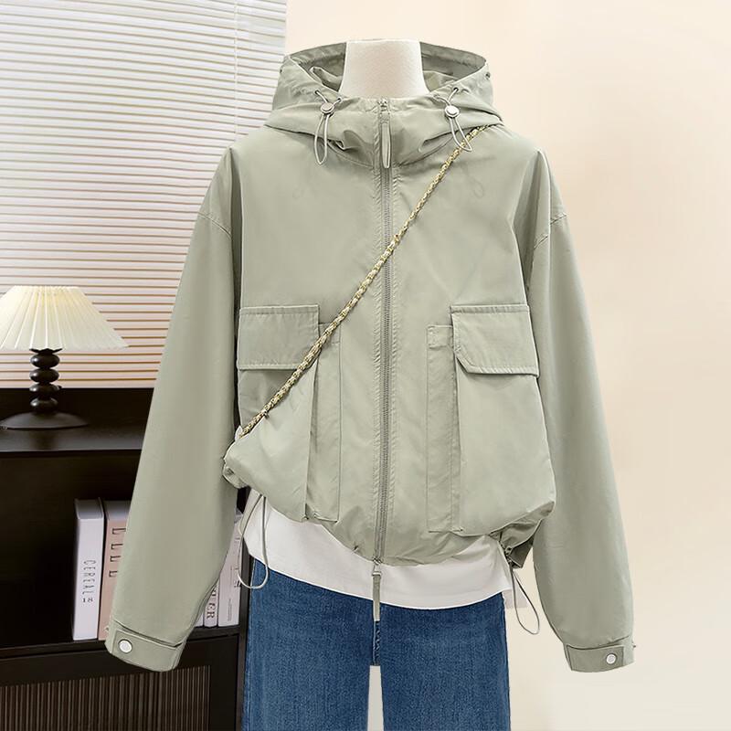 

Женская куртка свободного кроя с капюшоном и длинными рукавами XL