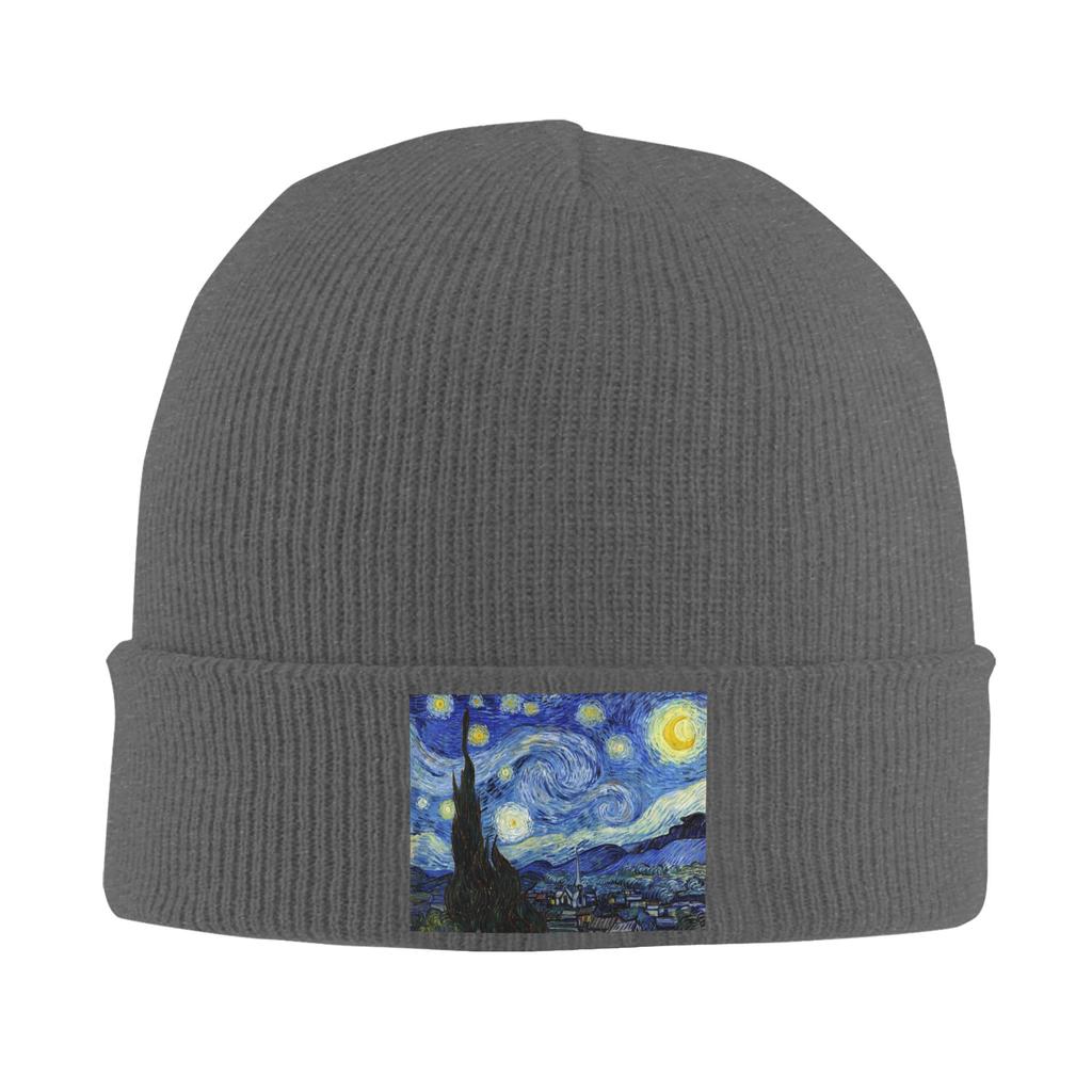 Starry Night Vincent Van Gogh Warm Knitted Cap Winter Knit Bonnet Hat Skullies Beanies Hip Hop Caps for Unisex