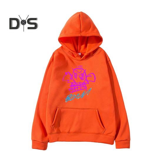 

Толстовка с капюшоном унисекс с карманом-кенгуру, длинными рукавами, эластичными манжетами, дышащая, осенне-зимняя спортивная кофта S оранжевый