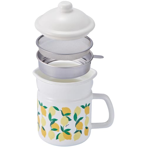 Plune Enamel Oil Pot, Lemon