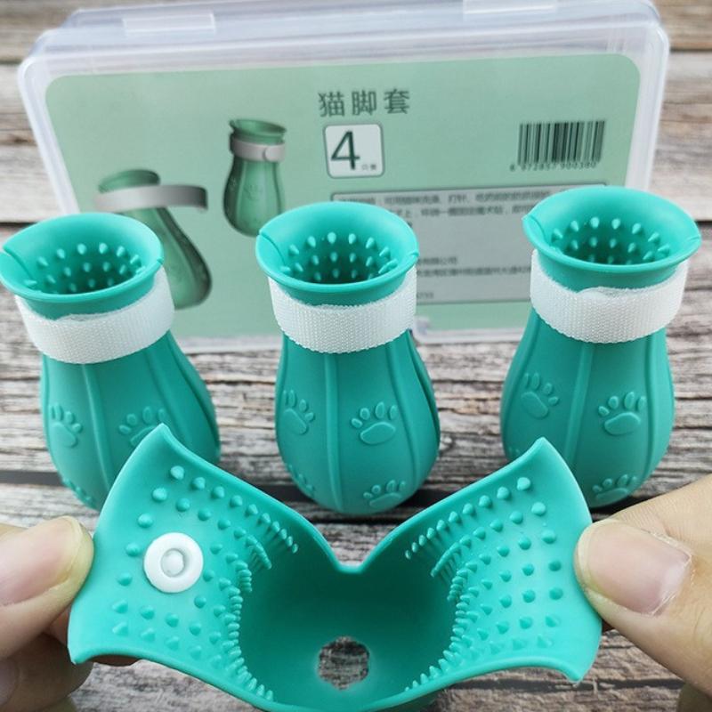 Anti Scratch Cat Feet, Cat Paw Protection, Bathtub, Anti Scratch Adjustable Pet Shower Boots, Cat Paw Nail Covers, Pet Products