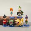 10 Stück Anime One Piece Wano Zenkoku Figur Luffy Zoro Nami Sanji Trafalgar Set Modell Spielzeug Geschenk Sammlung Action WCF D PVC Beweglich Gelenkig Maßstab