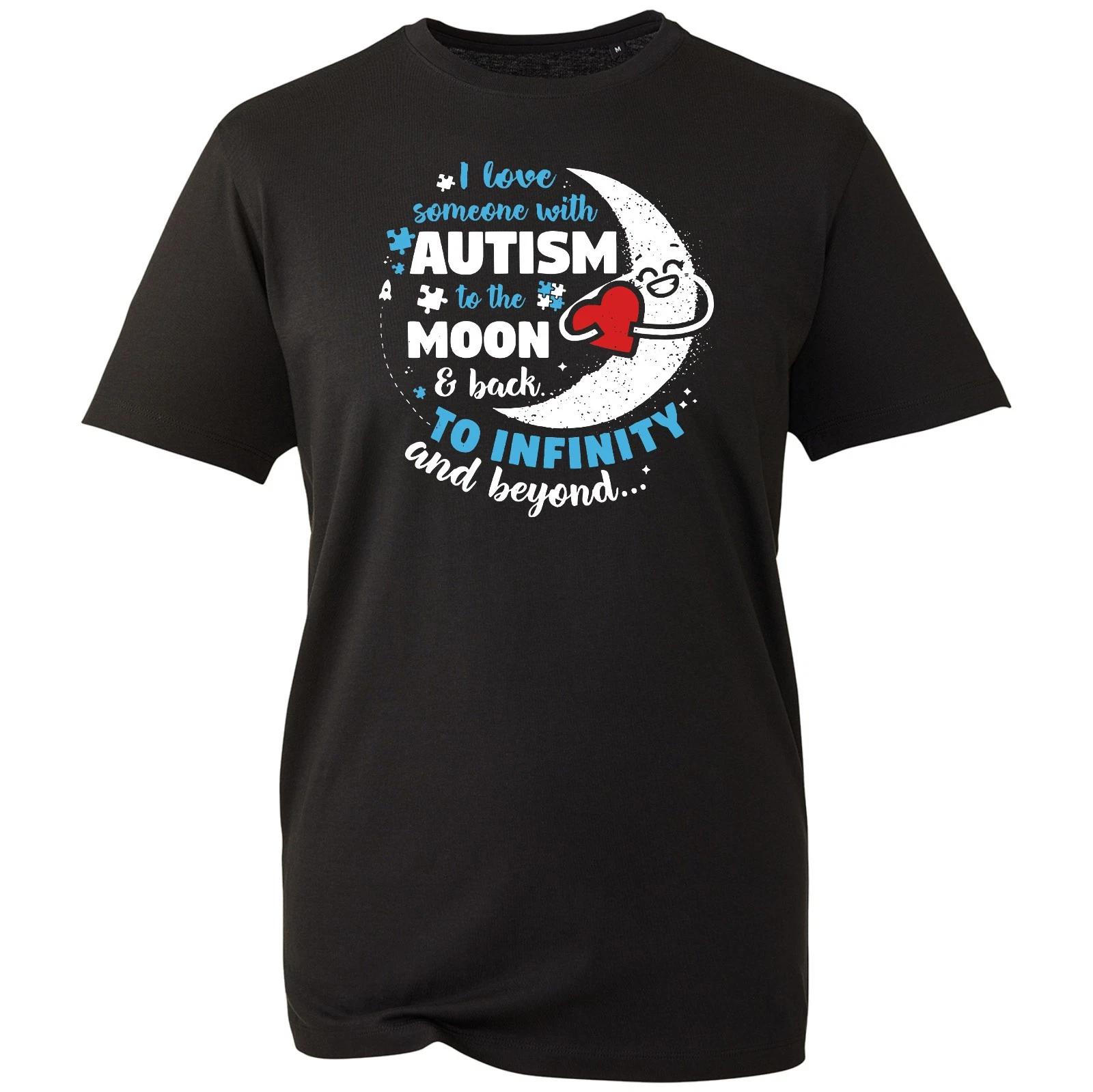 

Autism To The Moon & Back T-shirt Health Awareness Top Men s Unisex Gift Tee M