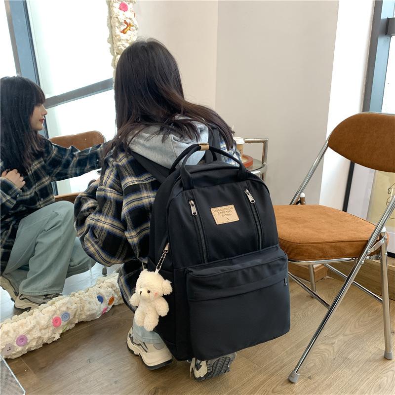 Schoolbag Schoolbag Female College Student Simple Super Fire Backpack Large Capacity Fashion Backpack Korean Version 11 Inch Computer Bag