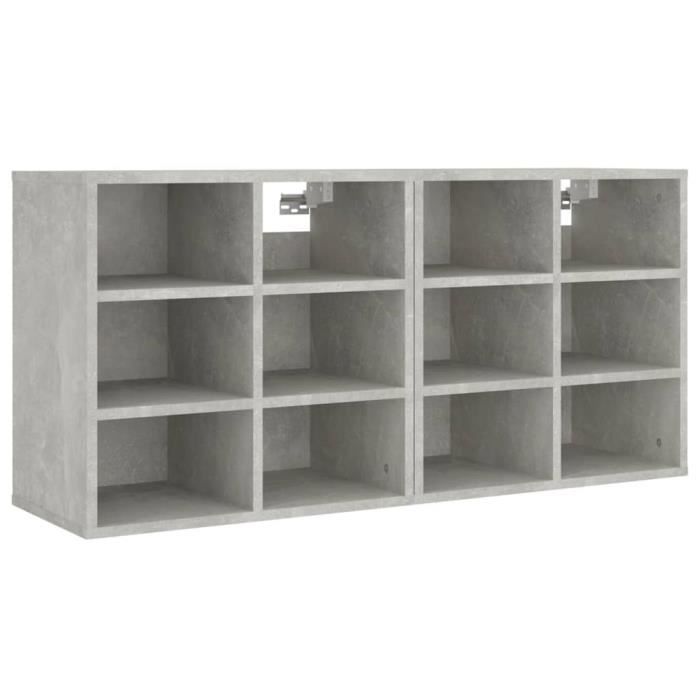 VidaXL Armoires à chaussures 2 pcs Gris béton 52,5x30x50 cm808693