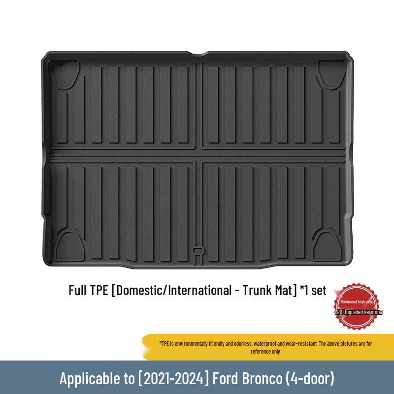 TPE Floor Mats for 2021-2024 Ford Bronco 4-Door - Eco-Friendly, All-Weather