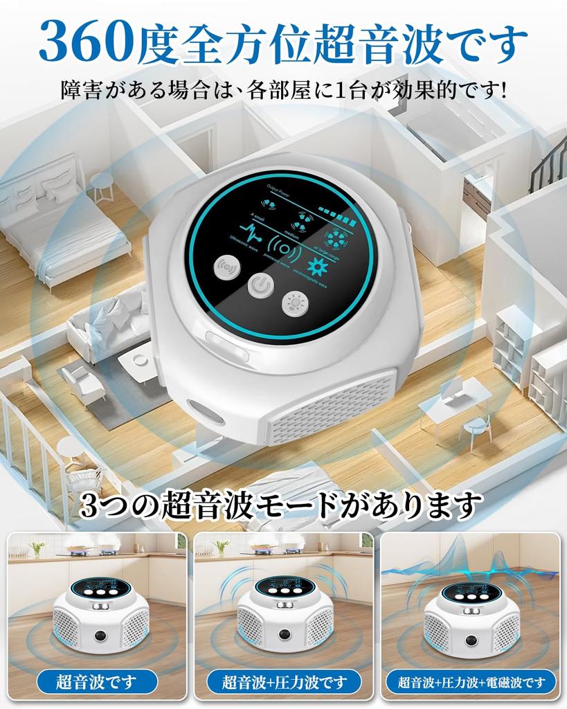 Ultraschall Maus- und Schädlingsbekämpfungsgerät mit und Effektivem 350 qm Elektromagnetische Ultraschall-Druckwelle Nacht Geeignet für Wohnen und Beinhaltet