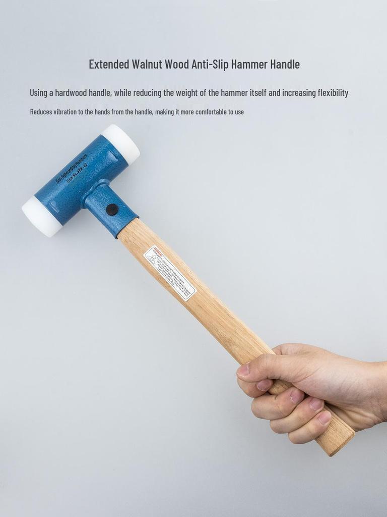 Non-Rebound Large Rubber Mallet - Small Nylon Hammer for Doors & Windows Installation