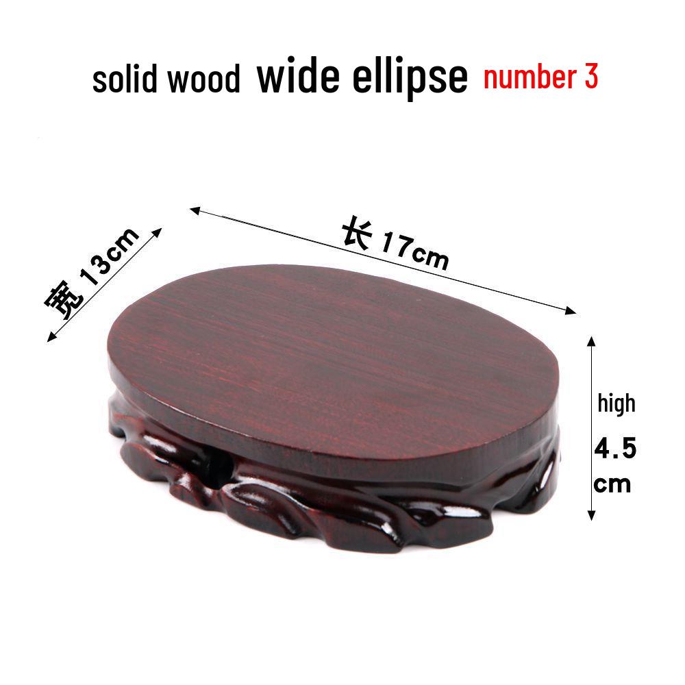 Junran Podstawa z litego drewna rzeźbiona dla posągu Buddy, wazonu, bonsai lub ekspozycji czajnika