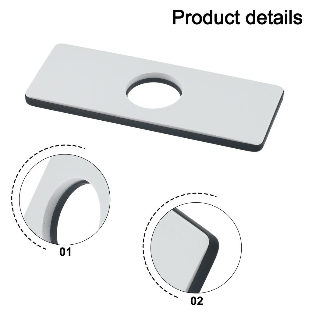 Deck Plate Cover Bathroom Sink Cover Easy Installation Elegant Touch Modern Look Rust Resistant Bathroom Decor