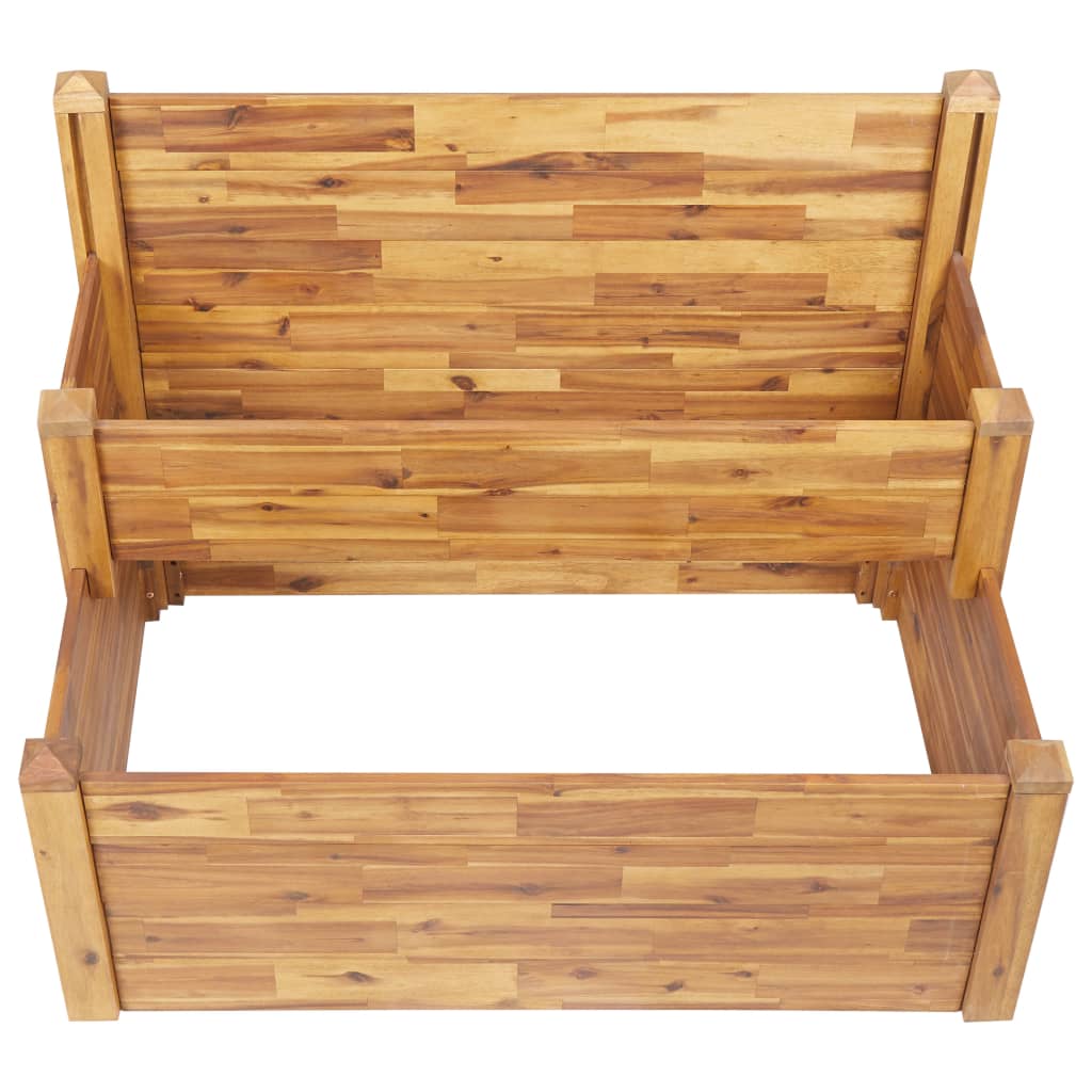 Two Tier Plant Pot 110 X 75 X 84 Cm Solid Acacia Wood