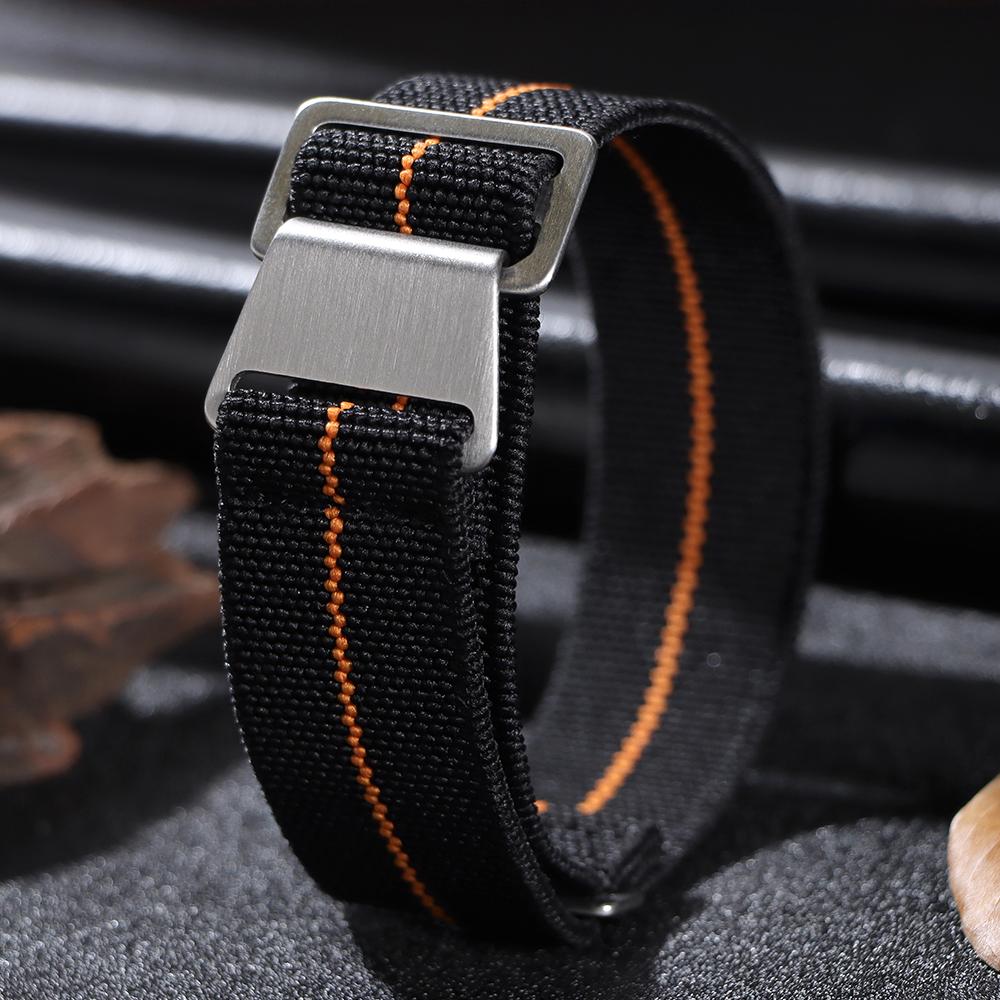 18mm 20mm 22mm Nylon Watchband for Seiko Army Military Woven Elastic Straps for French Troops Parachute Bag Men Women Sport Band