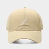 Spring and summer simple diagonal rod embroidery baseball cap female tide shows small face outdoor sun hat male soft top cap