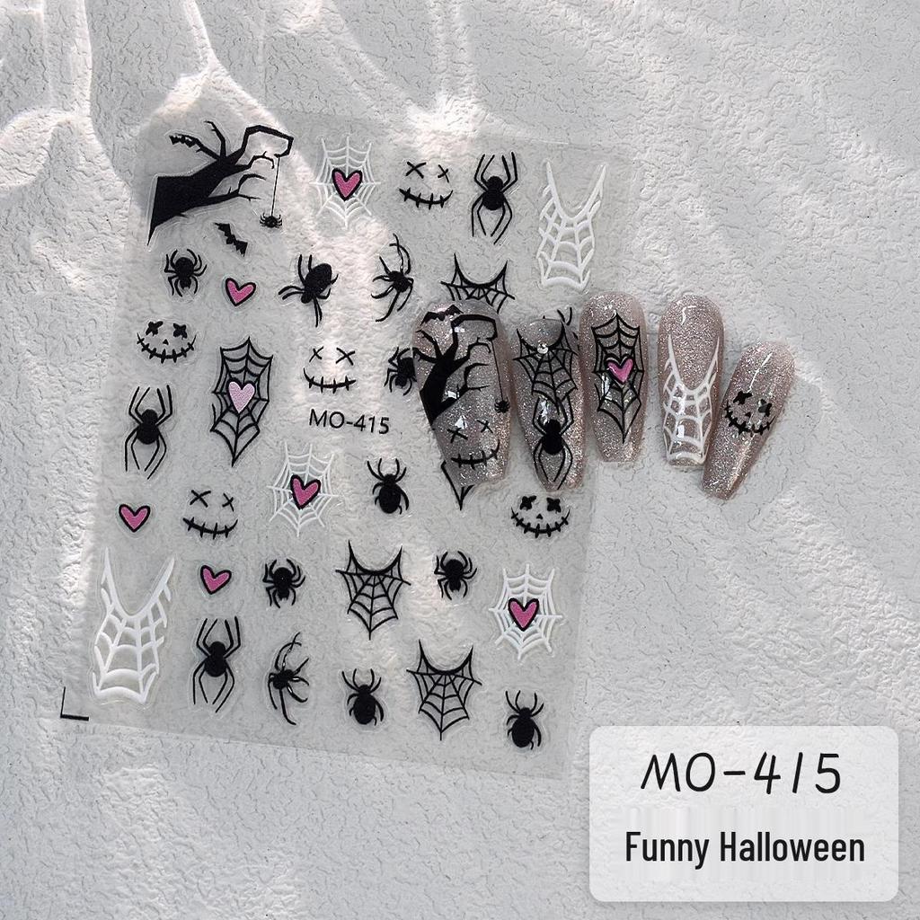 Halloweenské nálepky na nehty - Vtipné, samolepicí dekorace