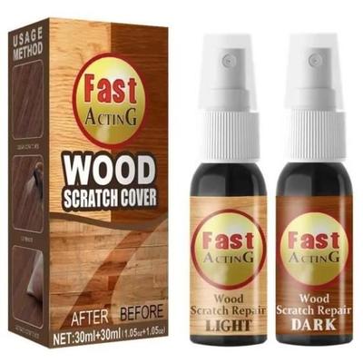 Reparación de Arañazos - Renovador de Madera - Spray 30 ML - Color Claro y Oscuro - Interior