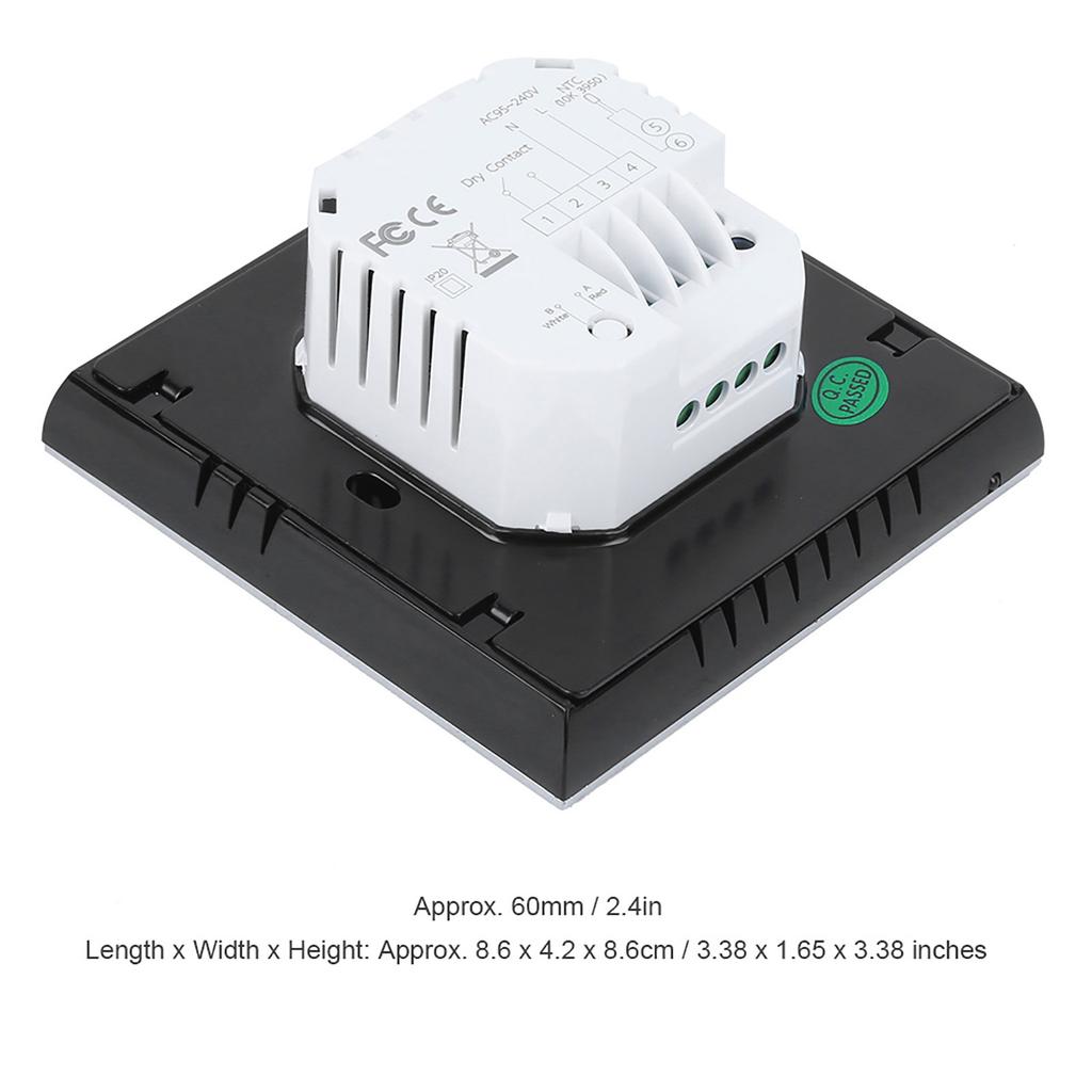 Heating Room Thermostat Weekly Programmable LCD Display Touching Screen 5A AC110‑230V