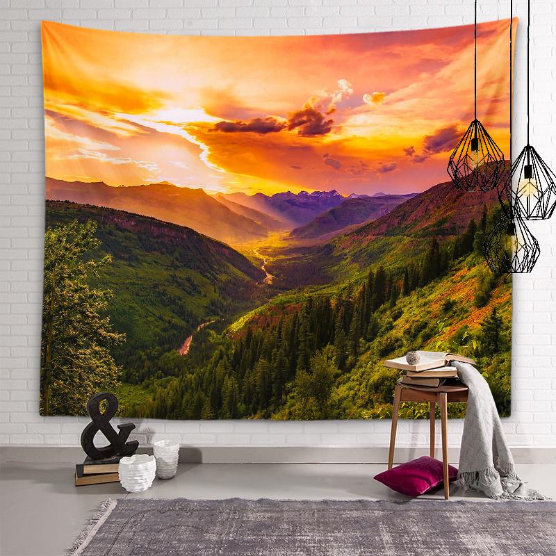 Natural Beauty Tapestry Sunset Sunset Scenery Wall Art Decoration Tapestry Room Aesthetics Living Room Bedroom Home Decor