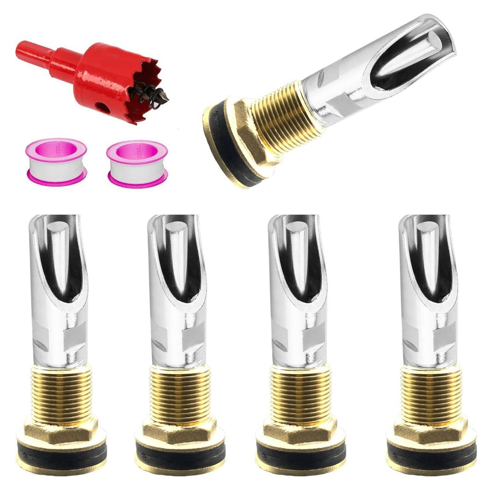 

5 Pieces Multipurpose Pigs Nipple Waterer Stainless Steel Automatic Drinker Set for Barrels with Tanks Connectors