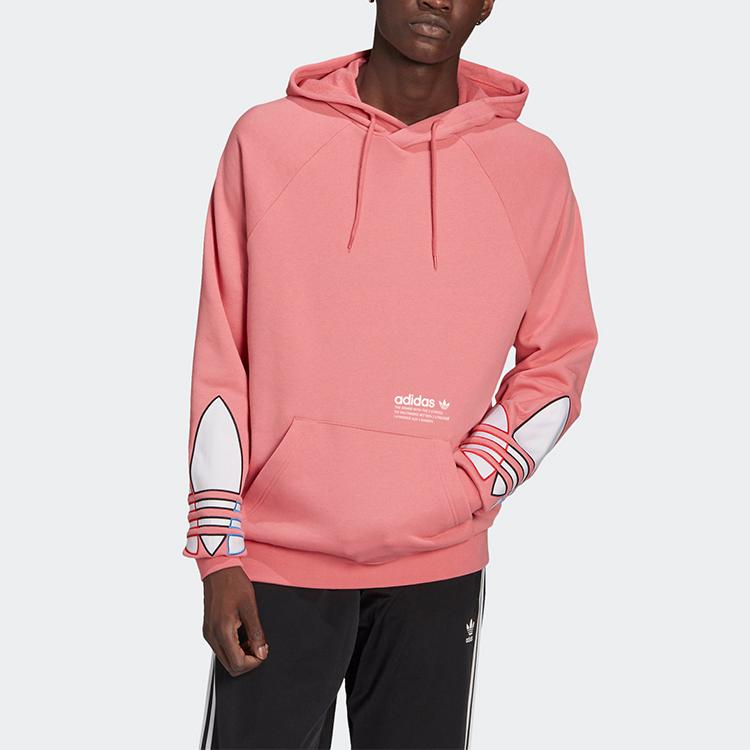 Adidas Originals Trefoil Casual Comfort Hoodie Men Tops Pink GN3572