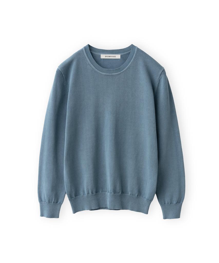 Beulaunyadeu Washed Cotton Knit, Blue