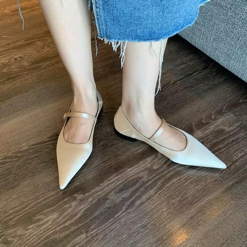 fashion Pointed Toe Korean Shoes Female Footwear Crystal Shallow Mouth Women's Moccasins Casual Sneaker 2024 Dress Summer Rhinestone