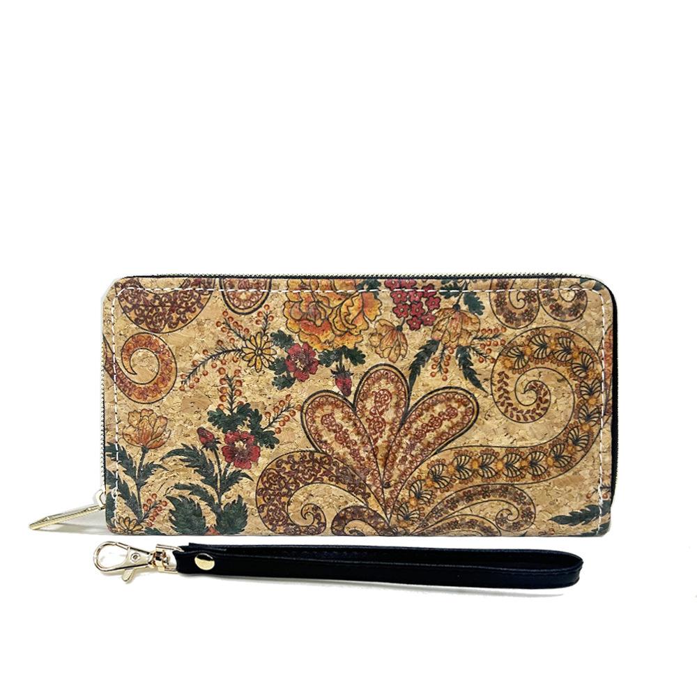 

Поколение богемный текстура дерева длинный кошелек на молнии клатч сумка для мелочи