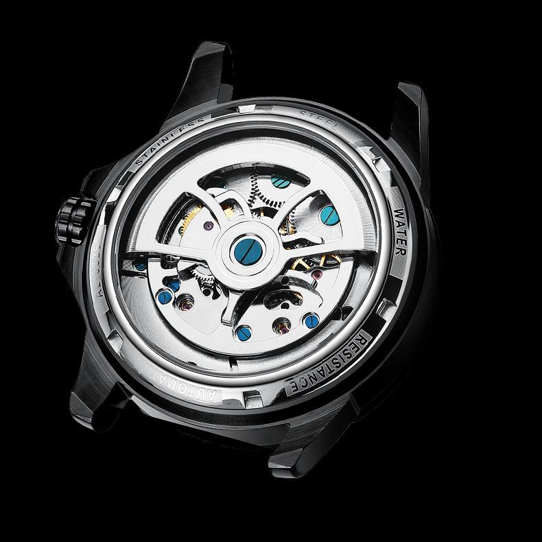 AILANG New Swiss Watches Double Tourbillon Automatic Mechanical Watches for Men Leather Belt
