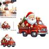 Christmas Santa Drive Car Pendant With Acrylic Material For Car Interior Decoration And Gift Idea